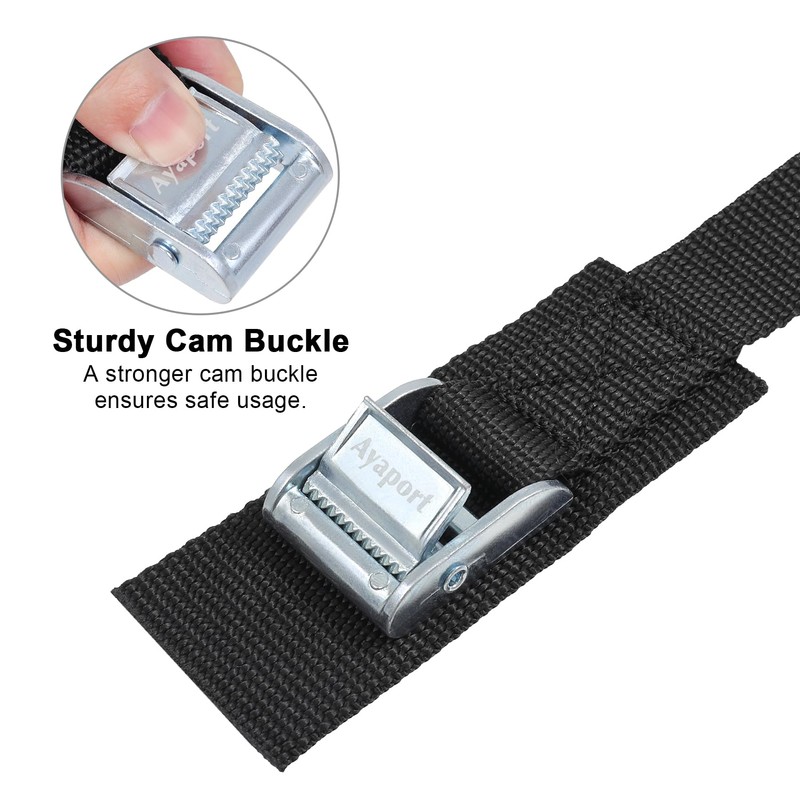 Ayaport Lashing Strap Tie Down Straps Cam Buckle Straps 12ft