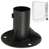 Chain Link Fence Pole Floor Flange, Heavy, Solid Fence Post