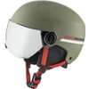 ALPINA Children's Zupo Visor Q-lite Ski Helmet, Olive Red Matt,