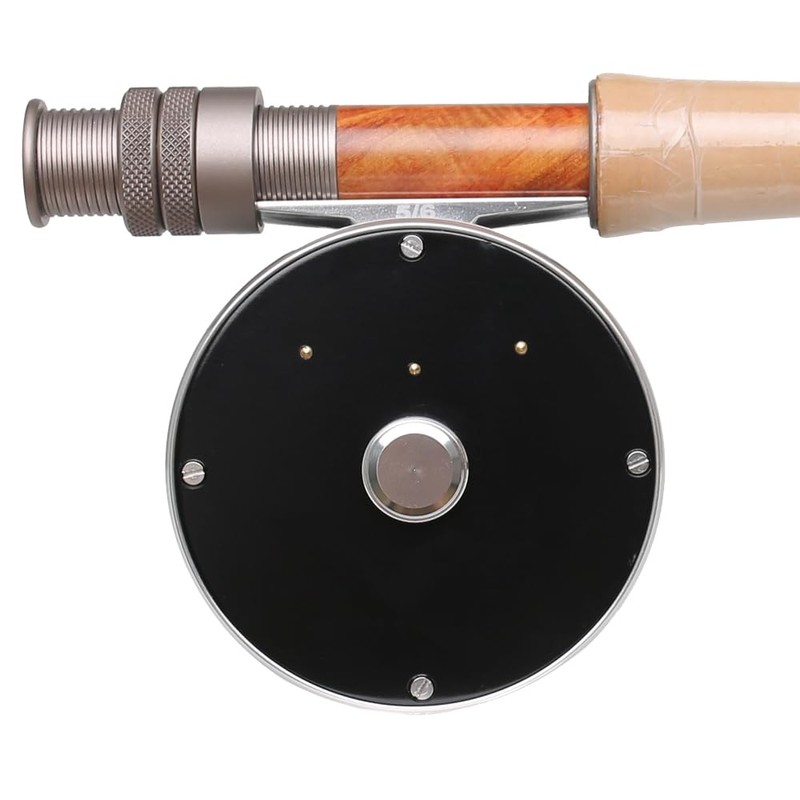 Vintage Classic Fly Fishing Reel,Right/Left Handle Position, Fly Reel (Black,