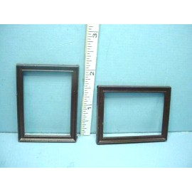 Jacqueline's Miniature Picture Frames (Pr) #GR Brown, Plastic Jacquelines 1/12th Scale