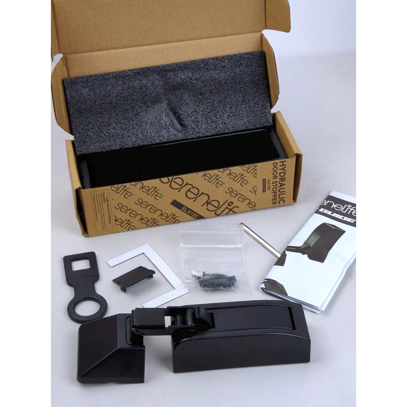 SereneLife H1 HYDRAULIC DOOR STOPPER-Easy to Install & Mount, Noiseless,