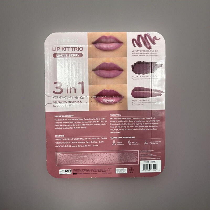Purlisse Lip Kit Trio Mauve Berry Elevate Your Lip Game