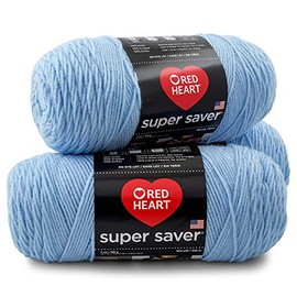 Red Heart Bulk Buy Super Saver Yarn (3-Pack) (Light Blue)