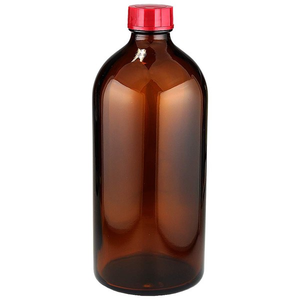 Light Blocking Bottle with Inner Stopper Tan 16.9 fl oz (500 ml), Refill Bottle, Glass Bottle, Empty Brown Bin, Alcohol for Disinfection, Refill Container, Alcohol, Glass Bottle