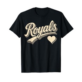 Royals Retro Style Heart Script Name Gift For Men Women Kids T-Shirt