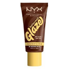 NYX Professional Makeup Buttermelt Glaze Tint, Tinta de maquillaje para rostro, hidratante con acabado luminoso y protección solar SPF30. Fórmula vega