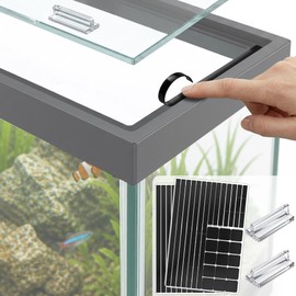 Grovvy Aquarium Lid Bumpers, Fish Tank Lid Cushion Pads, Anti Vibration Pads for Filter & Air Pump, Reduce Aquarium Noise & Rattling, Quiet Fish Tank Accessories with Handles for Rimmed Aquariums