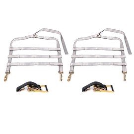 ECCPP New 2pcs Car Dolly Tie Down Kit Wheel Tire Basket Strap Auto Straps & 2pcs Ratchet