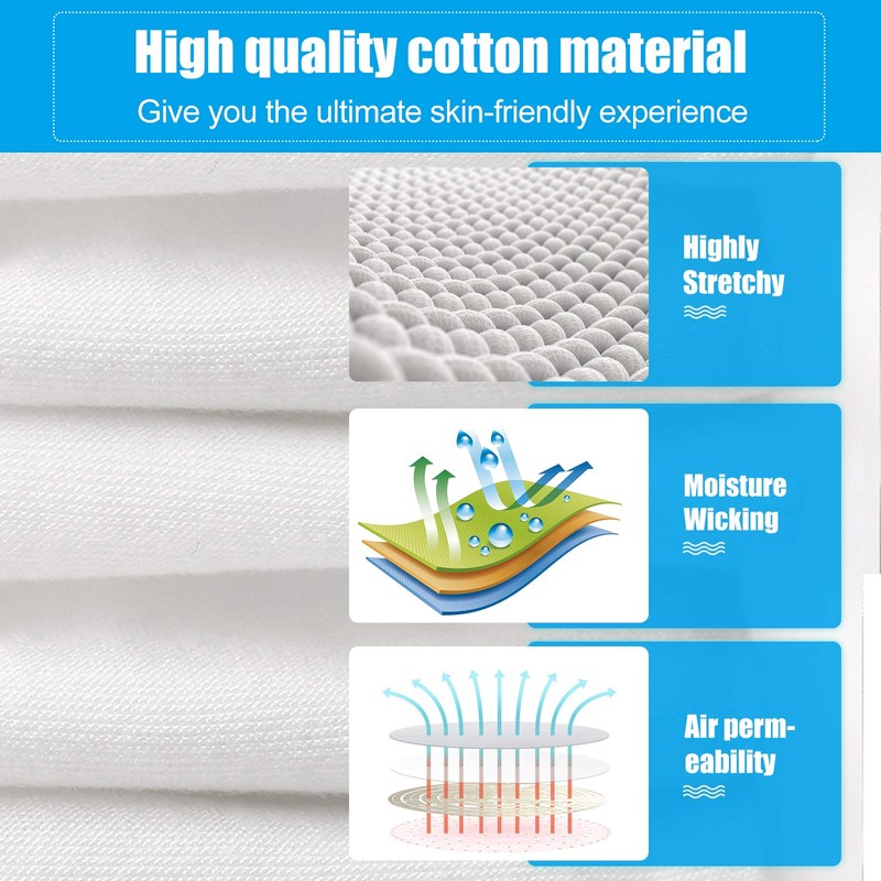 4 Pair Moisturising Gloves,Cotton Gloves for Eczema & Dry Hands,Stretchable