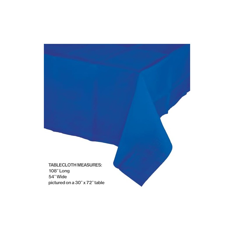 Trendware Cobalt Blue Paper Tablecloths, 3 Count