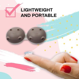 Sports Vision World New 3 Pieces Hippo Fun Cute Animal Blue Contact Lens Cases, Lightweight, Portable and Distinctive Design, Cute and Fun Travel Contact Lens Storage/Soaking Case CE Marked