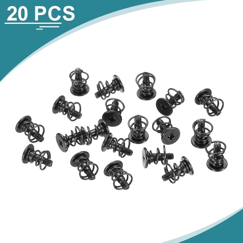 sourcing map GPU Spring Screws, 20pcs M2x7.5mm 5.5mm Spring OD