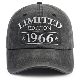59th Birthday Gifts for Men Women, 59th Birthday Decorations Hats, Limited Edition 1966 59 Year Old Baseball Cap, Retirement Gifts for Grandpa Grandma Black