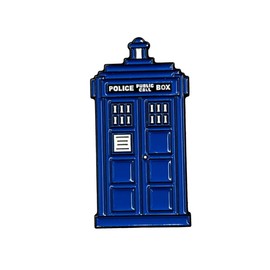 GBJUK Blue Tardis Police Box Enamel Pin Badge Pin Lapel Badge with Butterfly Clasp Back