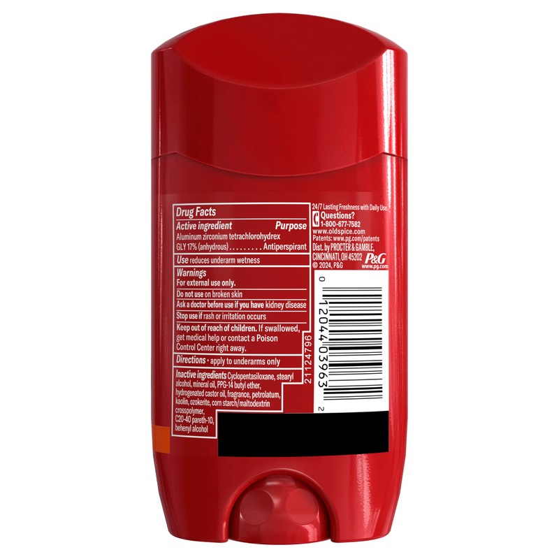 Old Spice Aluminum Free Deodorant for Men, 24/7 Odor Protection,