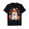 Funny Akitas Fall Scarf Autumn Leaves Dog Lovers T-Shirt