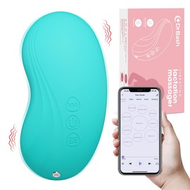 DrBash 2-in-1 Lactation Massager – Soft Breast Massager for Breastfeeding, Heat + Vibration for Milk Flow, Engorgement & Clogged Duct Relief – Apps Controlled (Teal)