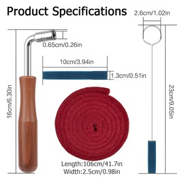 Piano Tuning Tool, 8Pcs Professional Piano Tuning Kit - Tunning Wrench Hammer Tools Accessories DIY Piano Fixing Set, Rubber Mute Felt Temperament Strip for Beginners and Professionals Tuner