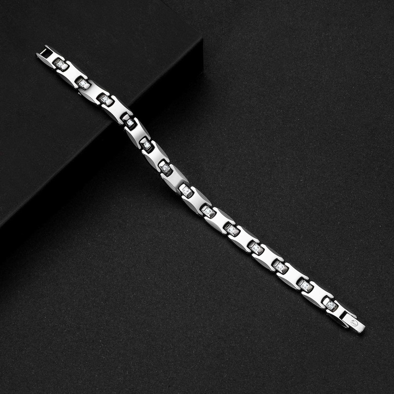 Germanium Bracelet, Magnetic Bracelet, Women's Pure Titanium (99.5%), Lightweight, Hypoallergenic,