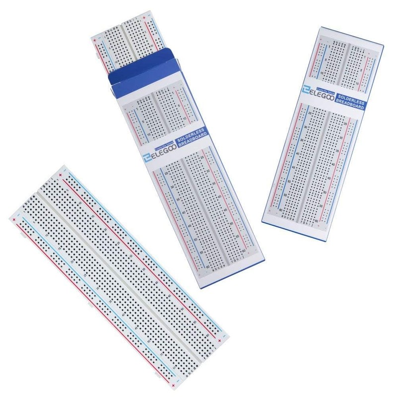 ELEGOO 3pcs Breadboard 830 Point Solderless Prototype PCB Board Kit