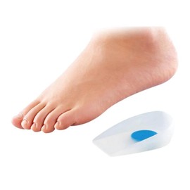 2-Pack Gel Silicone Heel Cups Pads Lifts for Achilles Tendonitis, Plantar Fasciitis, Sore Heel, Bone Spur, Left Right Foot (Large)