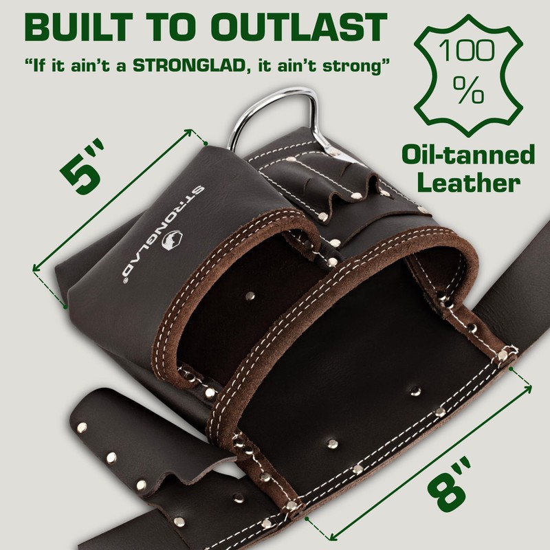 STRONGLAD Tool Belt for Carpenters & Electricians - Heavy-Duty 6