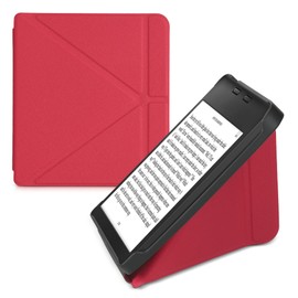 kwmobile Case Compatible with Tolino Vision 6 Case - Faux Leather Case - eReader Protective Case - Cover Dark Red