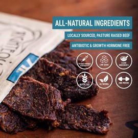 Righteous Felon Beef Jerky - Baby Blues BBQ Jerky - Gluten-Free Snacks - All-Natural, Locally Sourced & Dried Beef Jerky - Low-Sugar, High-Protein Healthy Snacks - 2 Ounces Each, Pack of 3