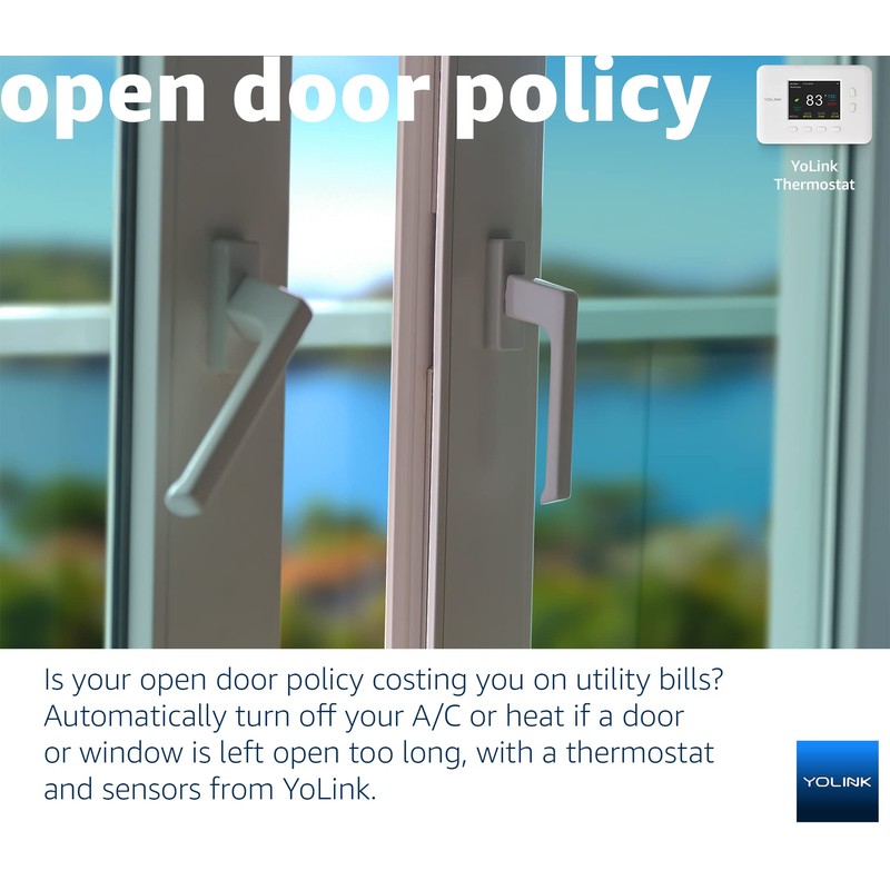 YoLink Smart Thermostat, Now Heat Pump Compatible, Android & iOS