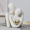 Sikweny Ornaments for Living Room, Ceramic White Ornaments Shelf Decorations