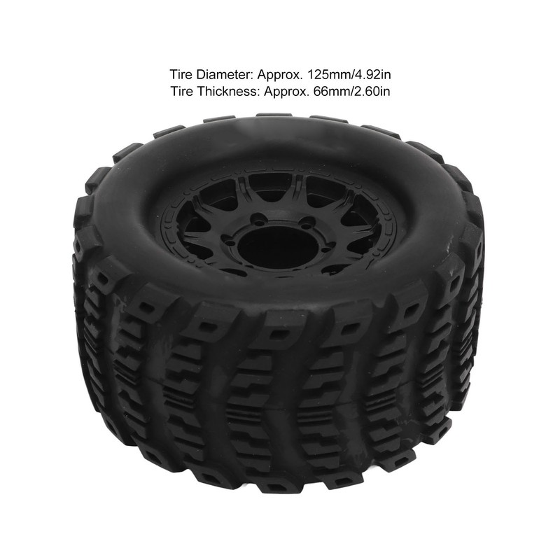 4 Pcs 1/10 RC Snow Tires Set with Wheels Strong