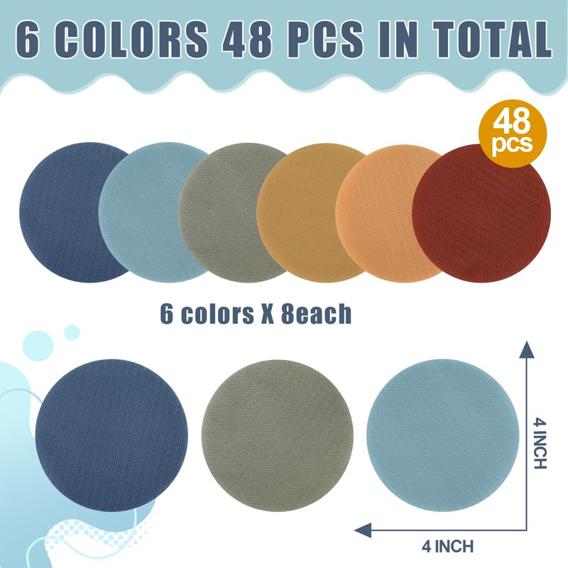 48Pcs Circle Carpet Spots for Classroom Seat Position Dots Removable