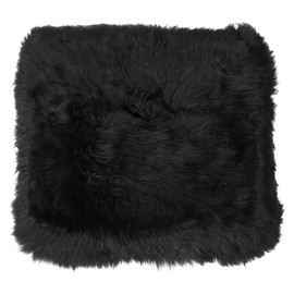 Harrys-Collection Seat Cushion Made from the Best Lambskin, High Wool, Colours: Black