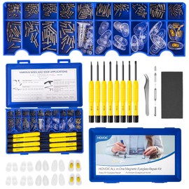 HQVOIC Kit de herramientas de reparación de gafas magnéticas todo en uno mejorado con tornillos, kit de fijación de gafas con juego de