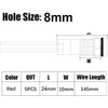 Gebildet 5pcs 8mm 230V AC LED Metal Indicator Light Waterproof