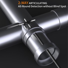 ZX1-P1 Two-Way Articulating Borescope with Light, 0.33in Industrial Endoscope Inspection Camera, 5-inch IPS Articulated Snake Camera, 8X Zoom Video Inspection Scope- 10FT