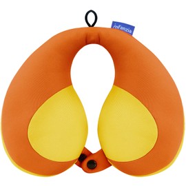 INFANZIA Kids Chin Supporting Travel Neck Pillow, Prevent Head from Falling Forward, Comfortably Supports Head, Neck and Chin - Gifts for Toddler/Child/Kids, Orange