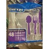 party! heavy duty plastic cutlery 48 count