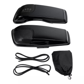 TCMT Black Saddlebag Lids Speaker Cutouts Fit For Harley Touring Glide 2014-2024 2023