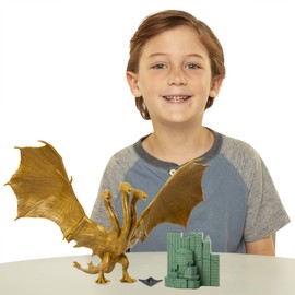 Godzilla King of The Monsters: 6" King Ghidorah Articulated Action Figure with Argo Jet & Destructible City