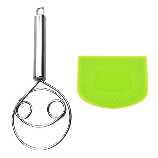 GDFHBD 1 Piece Flour Mixer And 1 Piece Plastic Scraper,
