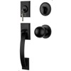 goldenwarm Front Door Handle and Deadbolt Set, Black Front Door