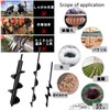 S.fields.inc Earth Drill for Gardening Earth Auger, Hex Impact Wrench,