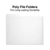 Staples Translucent Poly File Folders Clear 6/Pack