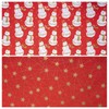 LeZakaa Reversible Red Christmas Wrapping Paper Roll - Jumbo Roll