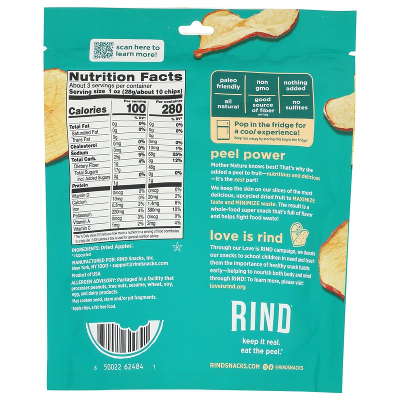 RIND Crispy Apple Chips, 2.7 OZ