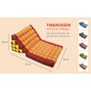 GURU SHOP Thai Cushion, Triangular Pillow, Kapok, Day Bed with