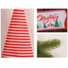 Upside Down Xmas Wreath Striped Tall Hat Faceless Doll Light