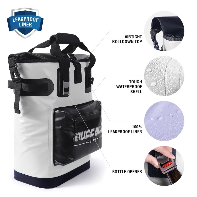 Buffalo Gear Cooler Backpack,18L Leakproof Cooler Bag Insulated Cooler for